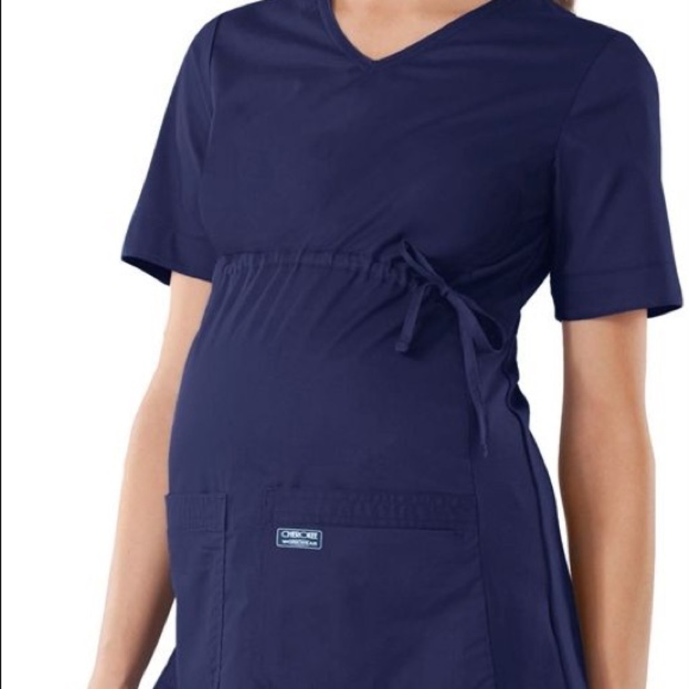 Maternity scrub top Cherokee core stretch large